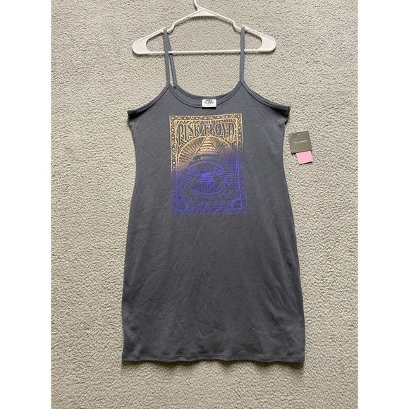 Pink Floyd Dresses & Skirts - Pink Floyd Grayson Threads Dress Womens XXL Gray Tank Spaghetti Straps